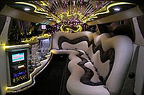 Silver Chrysler Perth Limo Hire. Wedding Cars Perth Interior design of stretch limousine